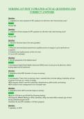 NURSING 115 TEST 3 UPDATED ACTUAL QUESTIONS AND&NewLine;CORRECT ANSWERS