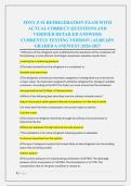 FDNY Z-51 REFRIGERATION EXAM WITH &NewLine;ACTUAL CORRECT QUESTIONS AND &NewLine;VERIFIED DETAILED ANSWERS&vert; &NewLine;CURRENTLY TESTING VERSION &vert; ALREADY &NewLine;GRADED A&plus;&vert;NEWEST &vert;2026-2027 