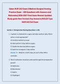 Galen NUR 242 Exam 2 Medical-Surgical Nursing Practice Exam &ndash; 300 Questions with Answers and Rationales&vert; 2026-2027 Final Exam Newest Updated Study guide New Version&vert; Key Answers&vert; NCLEX Type NUR 242 Exit Exam