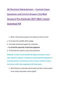 AK Electrical Administrator &ndash; Controls Exam &NewLine;Questions and Correct Answers &lpar;Verified &NewLine;Answers&rpar; Plus Rationale 2027 Q&A&vert; Instant &NewLine;Download Pdf 