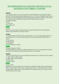 PSYCHOPHARM EXAM 1 REVIEW UPDATED ACTUAL&NewLine;QUESTIONS AND CORRECT ANSWERS