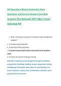 AK Hazardous Waste Contractor Exam &NewLine;Questions and Correct Answers &lpar;Verified &NewLine;Answers&rpar; Plus Rationale 2027 Q&A&vert; Instant &NewLine;Download Pdf