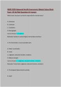 NURS 5220 Advanced Health Assessment &sol;Module 3 &sol;Mental Status &sol;Mock&NewLine;Exam&colon; 40 Verified Questions & Answers
