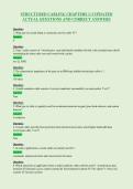 STRUCTURED CABLING CHAPTERS 1-3 UPDATED&NewLine;ACTUAL QUESTIONS AND CORRECT ANSWERS
