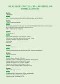 VET 402 EXAM 1 UPDATED ACTUAL QUESTIONS AND&NewLine;CORRECT ANSWERS