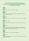 WGU D351 FUNCTIONS OF HUMAN RESOURCE&NewLine;MANAGEMENT TERMS UPDATED ACTUAL QUESTIONS&NewLine;AND CORRECT ANSWERS