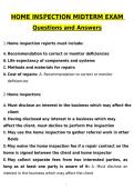 Home Inspection Midterm Exam Actual 2026 Updated Questions and Correct Answers &lpar;Latest 2026 &sol; 2027 Update&rpar; Graded A&plus; Verified by Experts