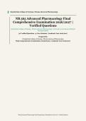 NR 565 Advanced Pharmacology&NewLine;&vert; Chamberlain College of Nursing&NewLine;&vert; Academic Year 2026&sol;2027&NewLine;&vert; Final Comprehensive Examination&NewLine;&vert; 50 Verified Questions and Correct Answer Rationales