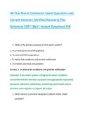 AK Fire Alarm Contractor Exam Questions and &NewLine;Correct Answers &lpar;Verified Answers&rpar; Plus &NewLine;Rationale 2027 Q&A&vert; Instant Download Pdf 