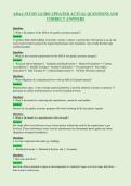ABAA STUDY GUIDE UPDATED ACTUAL QUESTIONS AND&NewLine;CORRECT ANSWERS