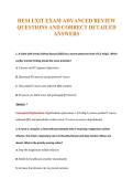 HESI EXIT EXAM ADVANCED REVIEW&NewLine;QUESTIONS AND CORRECT DETAILED&NewLine;ANSWERS