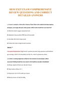 HESI EXIT EXAM COMPREHENSIVE&NewLine;REVIEW QUESTIONS AND CORRECT&NewLine;DETAILED ANSWERS