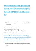 AK Crane Operator Exam  Questions and &NewLine;Correct Answers &lpar;Verified Answers&rpar; Plus &NewLine;Rationale 2027 Q&A&vert; Instant Download &NewLine;Pdf