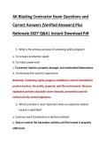 AK Blasting Contractor Exam Questions and &NewLine;Correct Answers &lpar;Verified Answers&rpar; Plus &NewLine;Rationale 2027 Q&A&vert; Instant Download Pdf