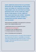 AAERT &lpar;AMERICAN ASSOCIATION OF ELECTRONIC &NewLine;REPORTERS AND TRANSCRIBERS&rpar; CERTIFICATION  &NewLine;EXAM &vert; FEATURING CET &lpar;CERTIFIED ELECTRONIC &NewLine;TRANSCRIBER&rpar; AND CER &lpar;CERTIFIED ELECTRONIC  &NewLine;REPORTER&rpar; EXAM &vert; ACTUAL EXAM 2026 &vert;&vert; MOST                     &NewLine;RECENT EXAM