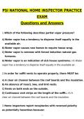 PSI National Home Inspector Practice Exam Actual 2026 Updated Questions and Correct Answers &lpar;Latest 2026 &sol; 2027 Update&rpar; Graded A&plus; Verified by Experts