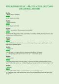 PSYCHOPHARM EXAM 1 UPDATED ACTUAL QUESTIONS&NewLine;AND CORRECT ANSWERS