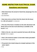 Home Inspection Electrical Exam Actual 2026 Updated Questions and Correct Answers &lpar;Latest 2026 &sol; 2027 Update&rpar; Graded A&plus; Verified by Experts