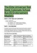 The Elite Colorado CDL School Bus &lpar;S&rpar; Endorsement Test Bank &vert; 2026&sol;2027 Edition &vert; Grandmaster Questions & Rationales