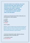 ASCP BOC EXAM ACTUAL EXAM 2026 &vert; MLS ASCP &NewLine;CERTIFICATION EXAM &vert;&vert; MOST RECENT EXAM &NewLine;2026&vert;2027 ACTUAL COMPLETE REAL EXAM &NewLine;QUESTIONS AND CORRECT ANSWERS                  &NewLine;&lpar;VERIFIED ANSWERS&rpar; ALREADY GRADED                              &NewLine;A&plus; &vert; GUARANTEED SU