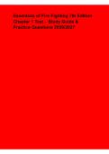 Essentials of Fire Fighting 7th Edition Chapter 1 Test &ndash; Study Guide & Practice Questions 2026&sol;2027