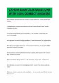 CAPSIM EXAM 2026 QUESTIONS&NewLine;WITH 100&percnt; CORRECT ANSWERS