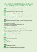 ABAA CERTIFIED AIR BARRIER SPECIALIST UPDATED&NewLine;ACTUAL QUESTIONS AND CORRECT ANSWERS