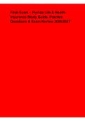 Final Exam &ndash; Florida Life & Health Insurance Study Guide&comma; Practice Questions & Exam Review 2026&sol;2027