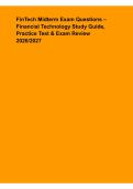 FinTech Midterm Exam Questions &ndash; Financial Technology Study Guide&comma; Practice Test & Exam Review 2026&sol;2027