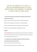 INTUIT ACADEMY TAX LEVEL 4&NewLine;ADVANCED PROFESSIONAL EXAM&NewLine;QUESTIONS AND CORRECT ANSWERS&NewLine;LATEST UPDATE THIS YEAR