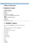 History And Interview Assesment&colon;NURS 5220 history And Interview Assesment&colon;100&percnt; Verified&colon;Latest Updated 2026