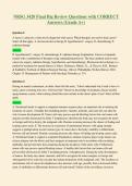NRSG 3420 Final Big Review Questions with CORRECT&NewLine;Answers &lpar;Grade A&plus;&rpar;