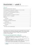 College aantekeningen week 2 Statistiek 1 &lpar;TW-STAT1-23&rpar;  Statistics Global Edition