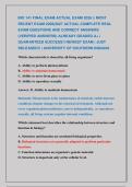 BIO 141 EXAM1&comma;2&comma; 3&FINAL EXAM  &vert;&vert; MOST RECENT EXAMS 2026&vert;2027  AT UNIVERSITY OF SOUTHERN INDIANA