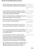 ATI Nutrition Quiz &vert; Practice Questions&comma; Answers&comma; Study Guide & Exam Review 2026&sol;2027