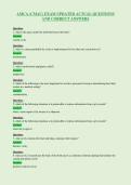 AMCA &lpar;CMAC&rpar; EXAM UPDATED ACTUAL QUESTIONS&NewLine;AND CORRECT ANSWERS