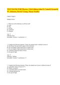 Physics 12th Edition by John D&period; Cutnell&comma; Kenneth W&period; Johnson&comma; David Young & Shane Stadler &vert; Test Bank&comma; Practice Questions&comma; Answers & Exam Review 2026&sol;2027