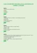 CALE&colon; TCM REVIEW UPDATED ACTUAL QUESTIONS AND&NewLine;CORRECT ANSWERS