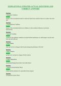 EXPH 425 FINAL UPDATED ACTUAL QUESTIONS AND&NewLine;CORRECT ANSWERS