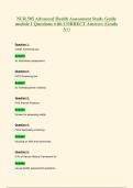 NUR 505 Advanced Health Assessment Study Guide&NewLine;module 1 Questions with CORRECT Answers &lpar;Grade&NewLine;A&plus;&rpar;