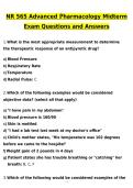 NR565 &sol; NR 565 Midterm Actual Exam Latest 2026 Advanced Pharmacology Fundamentals Questions and Correct Answers &lpar;Latest 2026 &sol; 2027 Update&rpar; Graded A&plus; Verified by Experts &vert; Chamberlain &vert; Pass Guaranteed