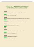 CRRN TEST Questions and Answers&NewLine;Verified Solutions Latest Update