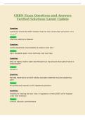 CRRN Exam Questions and Answers&NewLine;Verified Solutions Latest Update