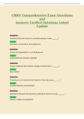 CRRN Comprehensive Exam Questions&NewLine;and&NewLine;Answers Verified Solutions Latest&NewLine;Update