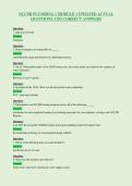 NCCER PLUMBING 1 MODULE 1 UPDATED ACTUAL&NewLine;QUESTIONS AND CORRECT ANSWERS