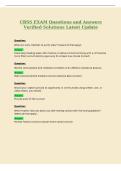 CRSS EXAM Questions and Answers&NewLine;Verified Solutions Latest Update