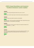 CRSS Exam Questions and Answers&NewLine;Verified Solutions Latest Update