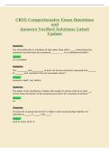 CRSS Comprehensive Exam Questions&NewLine;and&NewLine;Answers Verified Solutions Latest&NewLine;Update