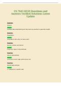 CS 7643 QUIZ Questions and&NewLine;Answers Verified Solutions Latest&NewLine;Update