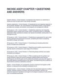 INCOSE ASEP CHAPTER 1 QUESTIONS AND ANSWERS